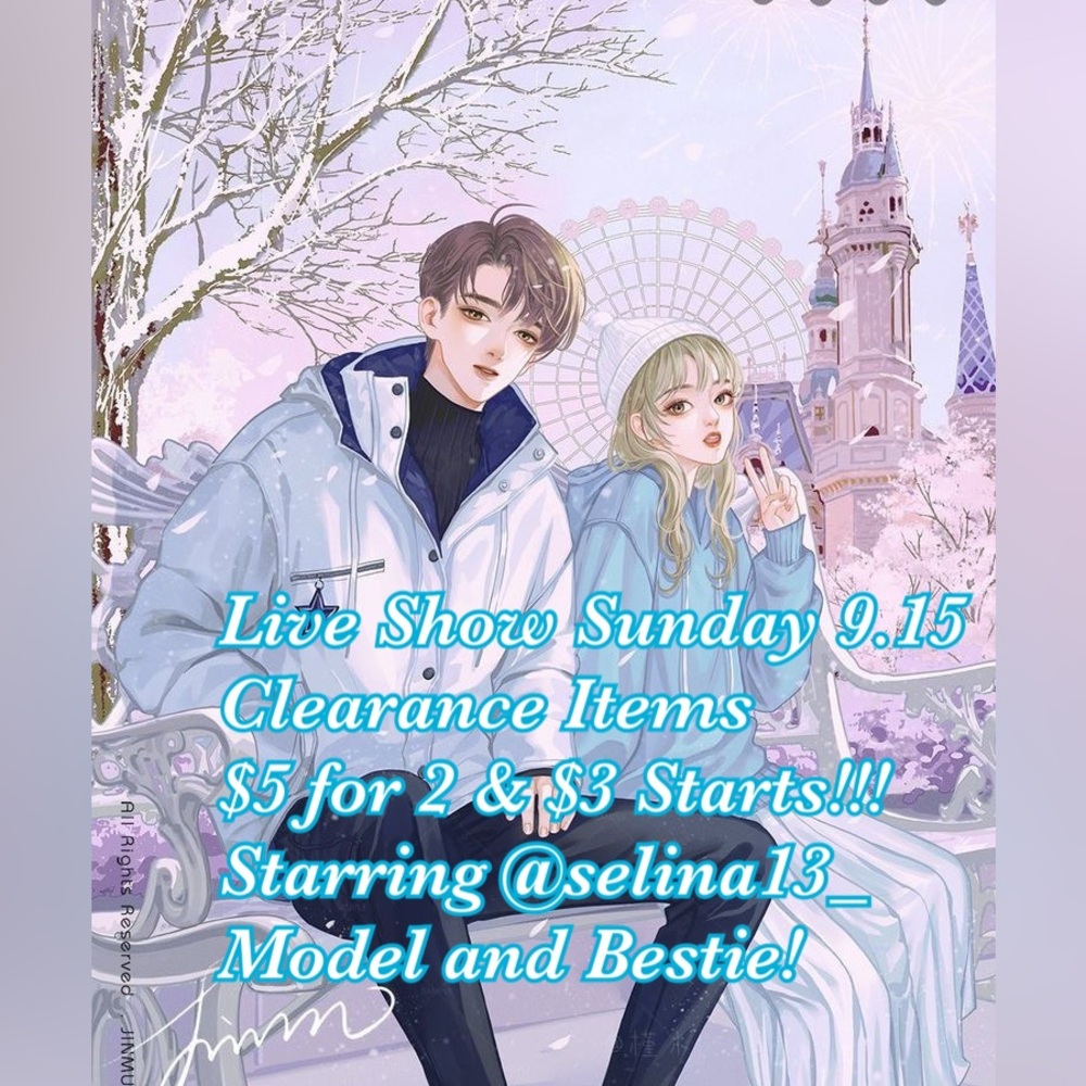 LIVE SHOW $5 for 2 items, $3 starts!!!